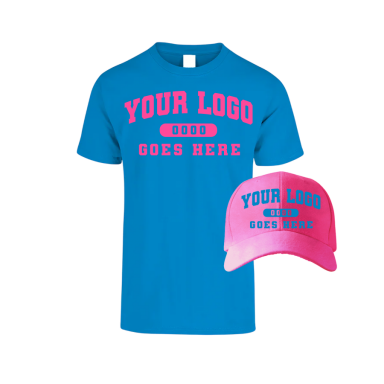 Combo C1201 Hot Pink / Turquoise Tee